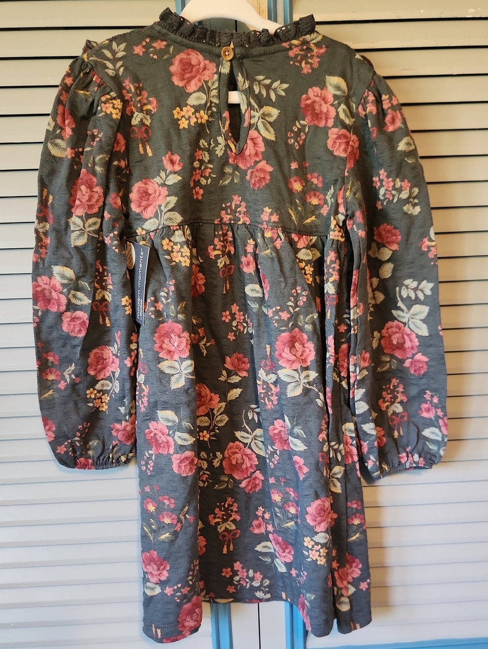 Modern Moments Gray Floral Dress - Picture 10 of 13